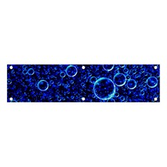 Blue Bubbles Abstract Banner And Sign 4  X 1 