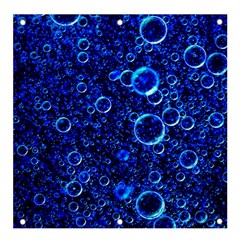 Blue Bubbles Abstract Banner And Sign 4  X 4  by Vaneshop