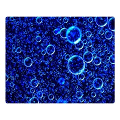 Blue Bubbles Abstract Premium Plush Fleece Blanket (large) by Vaneshop