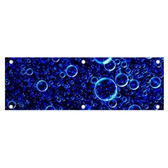 Blue Bubbles Abstract Banner And Sign 6  X 2  by Vaneshop