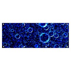 Blue Bubbles Abstract Banner And Sign 8  X 3  by Vaneshop