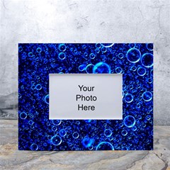 Blue Bubbles Abstract White Tabletop Photo Frame 4 x6 