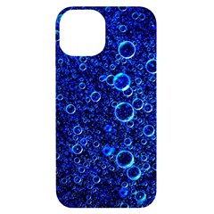 Blue Bubbles Abstract Iphone 14 Black Uv Print Case