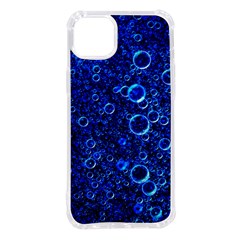 Blue Bubbles Abstract Iphone 14 Plus Tpu Uv Print Case by Vaneshop