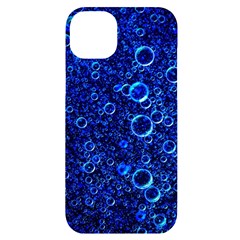 Blue Bubbles Abstract Iphone 14 Plus Black Uv Print Case