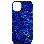 Blue Bubbles Abstract iPhone 14 Plus Black UV Print Case Front