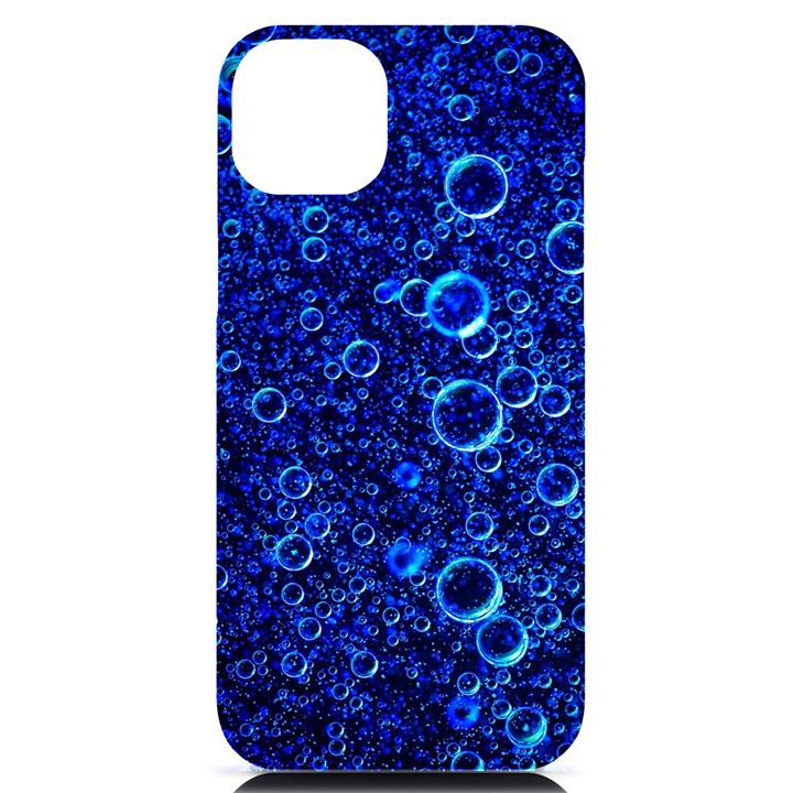 Blue Bubbles Abstract iPhone 14 Plus Black UV Print Case