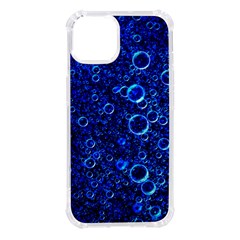 Blue Bubbles Abstract Iphone 14 Tpu Uv Print Case by Vaneshop