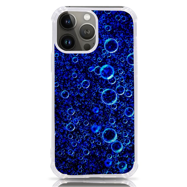 Blue Bubbles Abstract iPhone 13 Pro Max TPU UV Print Case