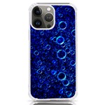 Blue Bubbles Abstract iPhone 13 Pro Max TPU UV Print Case Front