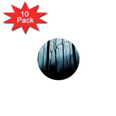 Tree Night Dark Forest 1  Mini Buttons (10 Pack)  by Vaneshop