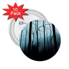 Tree Night Dark Forest 2 25  Buttons (10 Pack) 