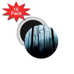 Tree Night Dark Forest 1 75  Magnets (10 Pack) 