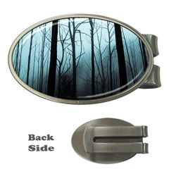 Tree Night Dark Forest Money Clips (oval)  by Vaneshop