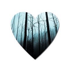 Tree Night Dark Forest Heart Magnet by Vaneshop