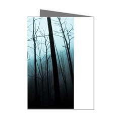 Tree Night Dark Forest Mini Greeting Cards (pkg Of 8) by Vaneshop