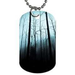 Tree Night Dark Forest Dog Tag (two Sides)