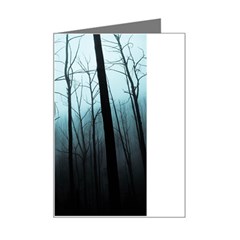 Tree Night Dark Forest Mini Greeting Card by Vaneshop