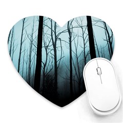 Tree Night Dark Forest Heart Mousepad by Vaneshop