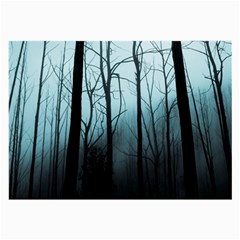 Tree Night Dark Forest Large Glasses Cloth (2 Sides) by Vaneshop