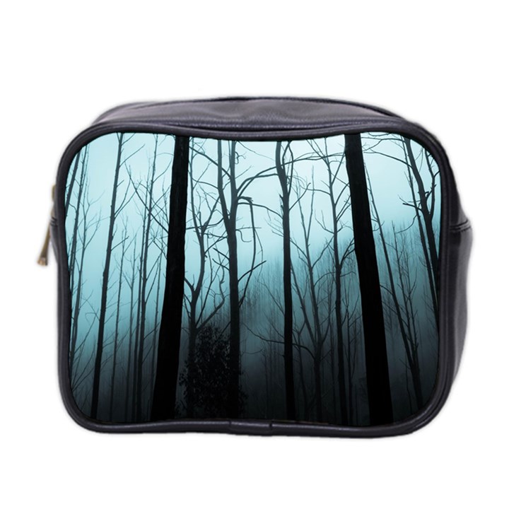 Tree Night Dark Forest Mini Toiletries Bag (Two Sides)