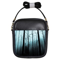 Tree Night Dark Forest Girls Sling Bag by Vaneshop