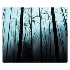 Tree Night Dark Forest Premium Plush Fleece Blanket (small) by Vaneshop