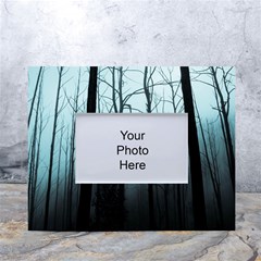 Tree Night Dark Forest White Tabletop Photo Frame 4 x6  by Vaneshop