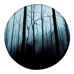 Tree Night Dark Forest Round Glass Fridge Magnet (4 Pack)