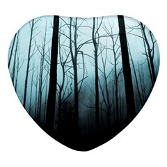 Tree Night Dark Forest Heart Glass Fridge Magnet (4 Pack) by Vaneshop