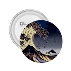 The Great Wave Off Kanagawa Japanese Waves 2 25  Buttons by Vaneshop