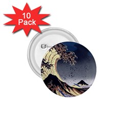 The Great Wave Off Kanagawa Japanese Waves 1 75  Buttons (10 Pack) by Vaneshop