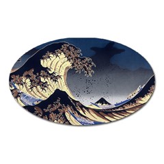 The Great Wave Off Kanagawa Japanese Waves Oval Magnet by Vaneshop