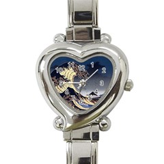 The Great Wave Off Kanagawa Japanese Waves Heart Italian Charm Watch by Vaneshop