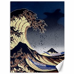 The Great Wave Off Kanagawa Japanese Waves Canvas 36  X 48  by Vaneshop