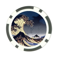 The Great Wave Off Kanagawa Japanese Waves Poker Chip Card Guard by Vaneshop