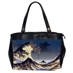 The Great Wave Off Kanagawa Japanese Waves Oversize Office Handbag (2 Sides) by Vaneshop