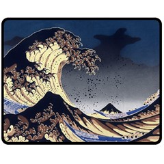 The Great Wave Off Kanagawa Japanese Waves Fleece Blanket (medium) by Vaneshop