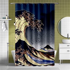 The Great Wave Off Kanagawa Japanese Waves Shower Curtain 48  X 72  (small)  by Vaneshop