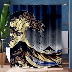 The Great Wave Off Kanagawa Japanese Waves Shower Curtain 60  X 72  (medium)  by Vaneshop