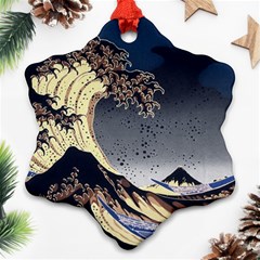 The Great Wave Off Kanagawa Japanese Waves Ornament (snowflake)