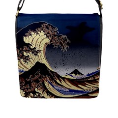 The Great Wave Off Kanagawa Japanese Waves Flap Closure Messenger Bag (l) by Vaneshop