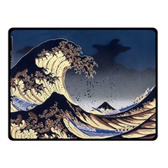 The Great Wave Off Kanagawa Japanese Waves Two Sides Fleece Blanket (small) by Vaneshop