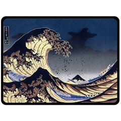 The Great Wave Off Kanagawa Japanese Waves Two Sides Fleece Blanket (large) by Vaneshop