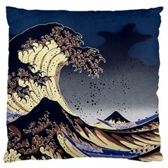 The Great Wave Off Kanagawa Japanese Waves Standard Premium Plush Fleece Cushion Case (one Side) by Vaneshop