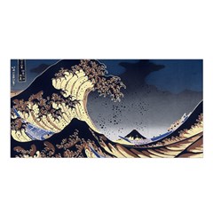 The Great Wave Off Kanagawa Japanese Waves Satin Shawl 45  X 80  by Vaneshop