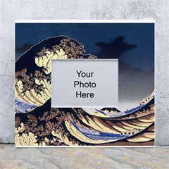 The Great Wave Off Kanagawa Japanese Waves White Wall Photo Frame 5  X 7  by Vaneshop