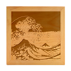 The Great Wave Off Kanagawa Japanese Waves Wood Photo Frame Cube