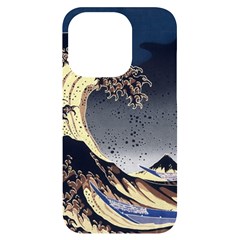 The Great Wave Off Kanagawa Japanese Waves Iphone 14 Pro Black Uv Print Case by Vaneshop