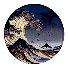 The Great Wave Off Kanagawa Japanese Waves Round Glass Fridge Magnet (4 Pack) by Vaneshop